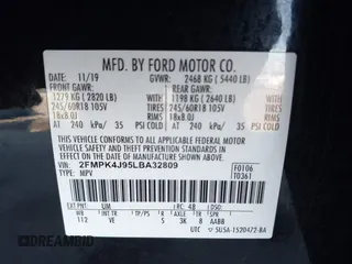 2020 Ford Edge SEL с VIN 2FMPK4J95LBA32809, выставлен на аукционе IAAI как лот 41971358 с пробегом 85 954 миль миль и . История ставок и продаж доступна на DreamBid. Изображение 9.