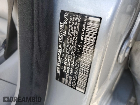 2013 Mercedes-Benz C-Class C 300 Sport with VIN WDDGF8AB2DR261066, listed as a Copart auction lot 51405955 with 220,369 mi miles and Salvage Title. Bid and sale history available at carsss.com. Image 12.