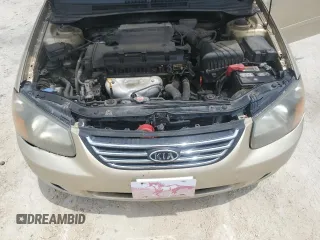 2009 Kia Spectra EX with VIN KNAFE221X95648679, listed as a Copart auction lot 55967485 with 182,740 mi miles and Non Repairable. Bid and sale history available at DreamBid. Image 11.