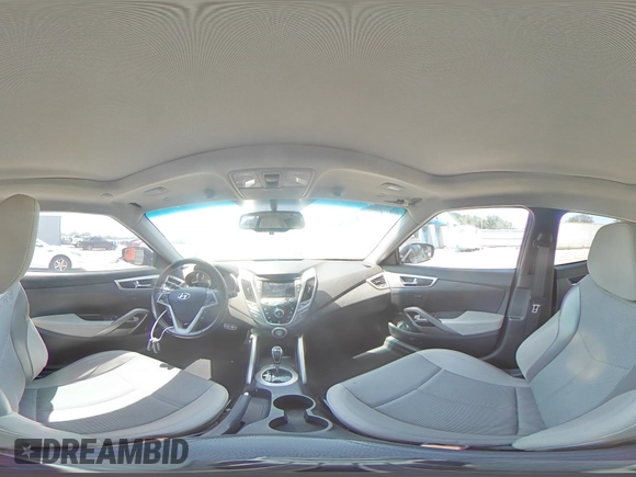 2013 Hyundai Veloster w/Black Int with VIN KMHTC6AD3DU171389, listed as a Copart auction lot 57343135 with 80,572 mi miles and Salvage title. Bid and sale history available at DreamBid. Image 14.