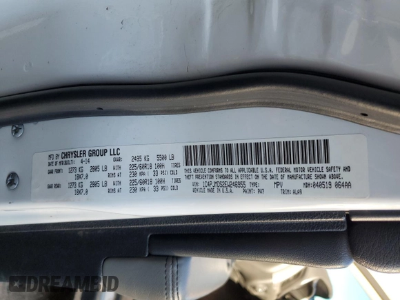 2014 Jeep Cherokee Limited with VIN 1C4PJMDS2EW246955, listed as a Copart auction lot 83755144 with Not Provided miles and Non Repairable. Bid and sale history available at DreamBid. Image 16.