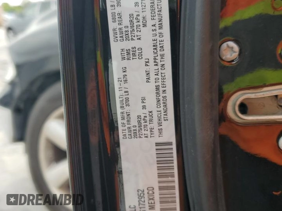 2022 Ram 1500 Tradesman с VIN 3C6RR6KT0NG172952, выставлен на аукционе Copart как лот 47833155 с пробегом 45 124 миль миль и На запчасти • Non repairable. История ставок и продаж доступна на DreamBid. Изображение 12.
