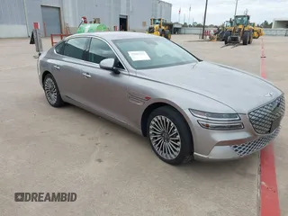 2023 Genesis G80 with VIN KMTGE4S1XPU006759, listed as a IAAI auction lot 37967251 with 3,047 mi miles and . Bid and sale history available at carsss.com. Image 1.