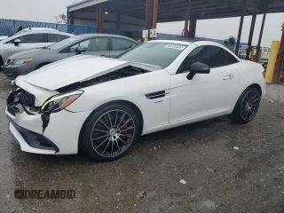 2017 Mercedes-Benz SLC 43 AMG with VIN WDDPK6GA1HF132242, listed as a Copart auction lot 86220524 with 43,857 mi miles and Non Repairable. Bid and sale history available at DreamBid. Image 1.