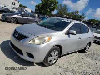 2012 Nissan Versa S with VIN 3N1CN7AP5CL856388, listed as a Copart auction lot 45567195 with 120,336 mi miles and Salvage Title. Bid and sale history available at carsss.com. Image 1.