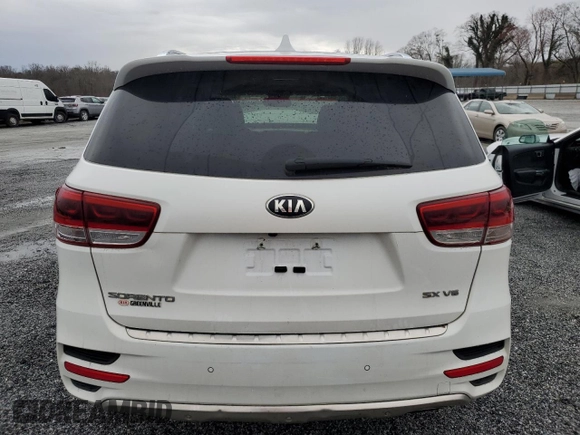 2016 Kia Sorento SX with VIN 5XYPKDA57GG013486, listed as a Copart auction lot 48562855 with 153,163 mi miles and Salvage Title. Bid and sale history available at carsss.com. Image 6.