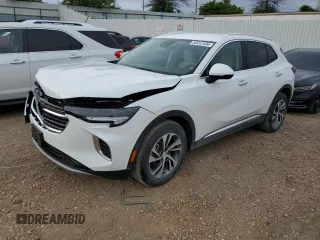 2023 Buick Envision Essence with VIN LRBFZPR4XPD229155, listed as a Copart auction lot 50412484 with 869 mi miles and Salvage Title. Bid and sale history available at carsss.com. Image 1.