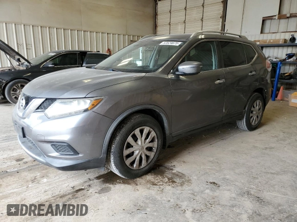 2016 Nissan Rogue S with VIN KNMAT2MT9GP661720, listed as a Copart auction lot 53524675 with 93,111 mi miles and Salvage Title. Bid and sale history available at DreamBid. Image 1.