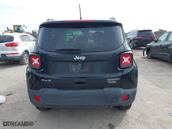 2019 Jeep Renegade Sport with VIN ZACNJBAB2KPJ83085, listed as a IAAI auction lot 41582293 with 1 mi miles. Bid and sale history available at carsss.com. Image 17.
