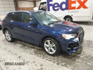 2021 Audi Q3 S line Premium Plus with VIN WA1EECF35M1016442, listed as a IAAI auction lot 42209460 with 52,087 mi miles and . Bid and sale history available at DreamBid. Image 1.