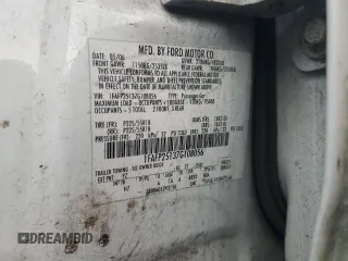 2007 Ford Five Hundred Limited with VIN 1FAFP25137G108056, listed as a Copart auction lot 82282514 with 0 mi miles and Salvage Title. Bid and sale history available at carsss.com. Image 12.