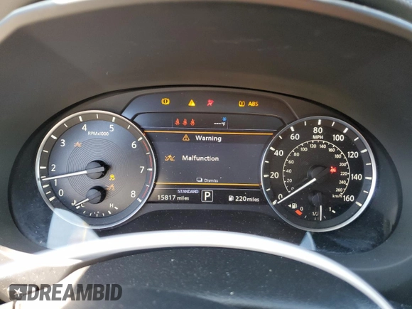 2023 Infiniti QX55 Luxe with VIN 3PCAJ5JR3PF112752, listed as a Copart auction lot 45686855 with 15,817 mi miles and Salvage title. Bid and sale history available at DreamBid. Image 9.