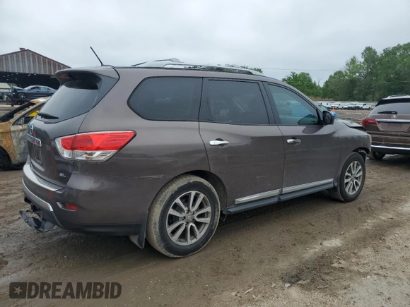 2015 Nissan Pathfinder S with VIN 5N1AR2MN3FC693791, listed as a Copart auction lot 51110405 with 125,777 mi miles and Salvage Title. Bid and sale history available at carsss.com. Image 3.