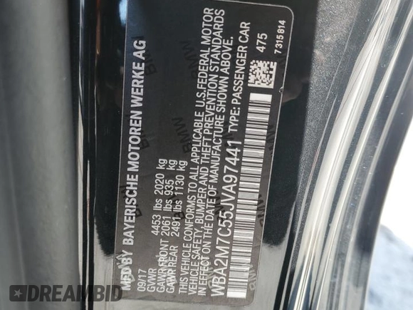 2018 BMW 2 Series 230i with VIN WBA2M7C55JVA97441, listed as a Copart auction lot 68550274 with 32,960 mi miles and Non Repairable. Bid and sale history available at carsss.com. Image 13.