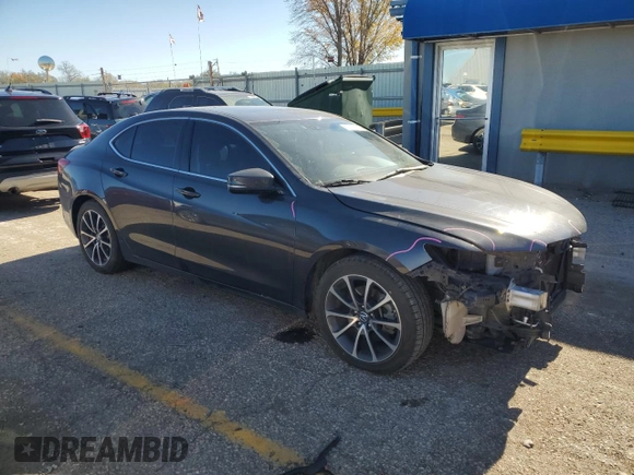 2015 Acura TLX V6 Tech with VIN 19UUB2F57FA001421, listed as a Copart auction lot 80546934 with 89,233 mi miles and Salvage Title. Bid and sale history available at carsss.com. Image 4.
