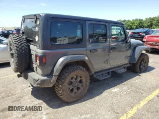 2020 Jeep Wrangler Unlimited Sport with VIN 1C4HJXDM8LW285439, listed as a Copart auction lot 55920754 with 53,509 mi miles and . Bid and sale history available at DreamBid. Image 3.
