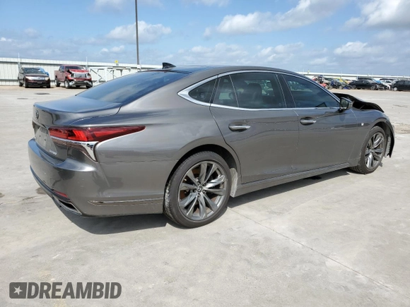 2018 Lexus LS with VIN JTHB51FF4J5002655, listed as a Copart auction lot 63266484 with 50,720 mi miles and Salvage Title. Bid and sale history available at carsss.com. Image 3.