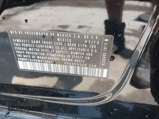 2013 Volkswagen Jetta SE with VIN 3VWDP7AJ4DM415061, listed as a IAAI auction lot 42414027 with 192,577 mi miles and . Bid and sale history available at DreamBid. Image 9.