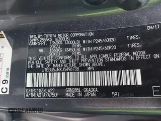 2018 Toyota 4Runner SR5 with VIN JTEBU5JRXJ5496738, listed as a IAAI auction lot 41846428 with 143,870 mi miles. Bid and sale history available at carsss.com. Image 9.