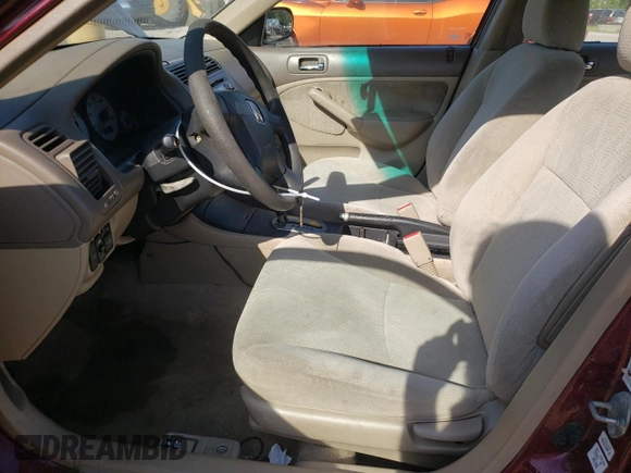 2002 Honda Civic EX with VIN 2HGES26742H561320, listed as a Copart auction lot 54975895 with 102,177 mi miles and Clean Title. Bid and sale history available at DreamBid. Image 7.