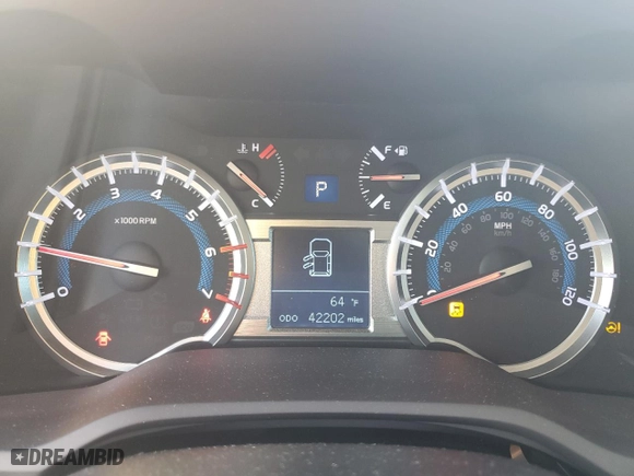 2017 Toyota 4Runner SR5 with VIN JTEZU5JR6H5159685, listed as a Copart auction lot 45507325 with 42,202 mi miles and Salvage Title. Bid and sale history available at carsss.com. Image 9.