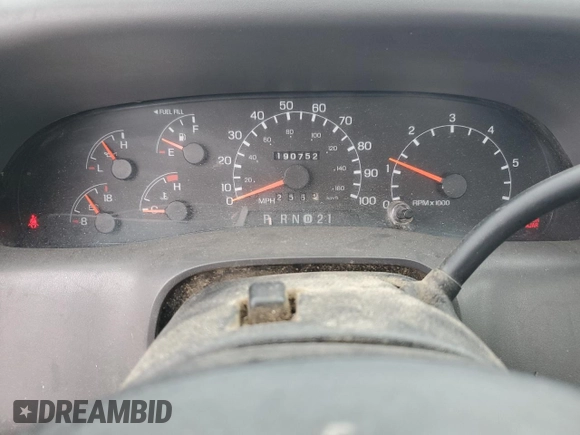 1999 Ford F-250 XL с VIN 1FTNF21L3XED84619, выставлен на аукционе Copart как лот 48395895 с пробегом 190 752 миль миль и Списание • Salvage title. История ставок и продаж доступна на DreamBid. Изображение 9.