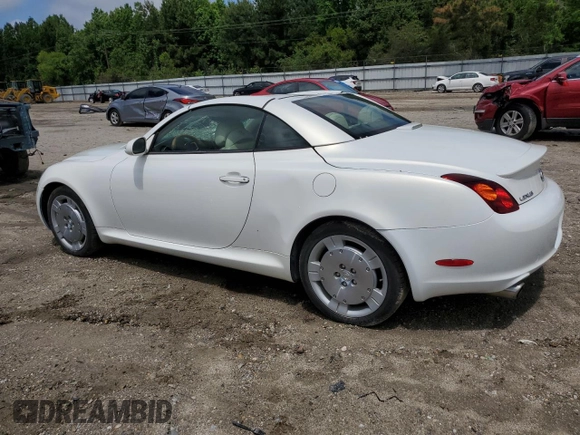 2003 Lexus SC 430 z VIN JTHFN48Y730038082, wystawiony jako Copart lot #52608085 z przebiegiem 133 491 mil mil oraz Szkody całkowita. Historia ofert i sprzedaży dostępna na DreamBid. Obrazek 2.