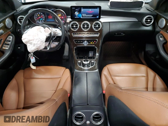 2019 Mercedes-Benz C 300 with VIN 55SWF8EB2KU302331, listed as a Copart auction lot 87732105 with 72,698 mi miles and Salvage Title. Bid and sale history available at carsss.com. Image 8.