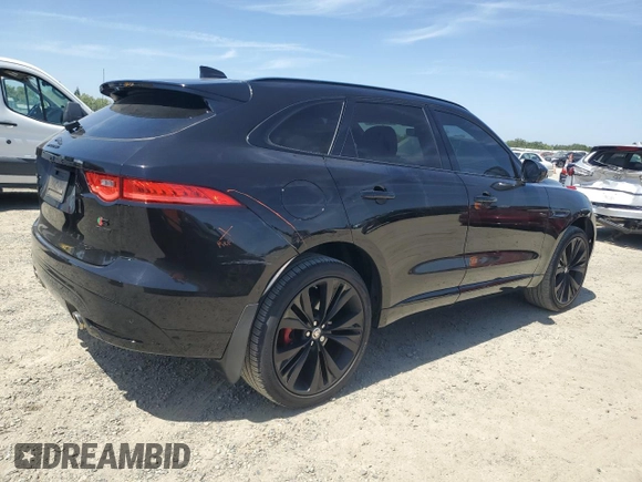 2019 Jaguar F-Pace S with VIN SADCM2FV1KA395386, listed as a Copart auction lot 54336645 with 43,020 mi miles and Salvage Title. Bid and sale history available at DreamBid. Image 3.