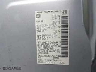 2018 Nissan Murano Platinum with VIN 5N1AZ2MH5JN159098, listed as a IAAI auction lot 41884369 with 106,828 mi miles. Bid and sale history available at carsss.com. Image 9.