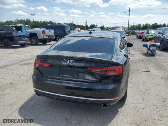 2018 Audi A5 Sportback Premium with VIN WAUANCF5XJA007282, listed as a Copart auction lot 55349744 with NaN miles and Salvage Title. Bid and sale history available at carsss.com. Image 6.