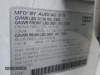 2019 Audi Q3 Premium with VIN WA1AECF30K1085132, listed as a Copart auction lot 80552304 with 121,758 mi miles and Salvage Title. Bid and sale history available at carsss.com. Image 13.