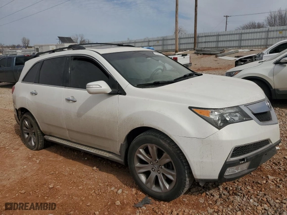 2012 Acura MDX Tech/Entertainment Pkg with VIN 2HNYD2H46CH522622, listed as a Copart auction lot 47046935 with 0 mi miles and Salvage Title. Bid and sale history available at carsss.com. Image 4.