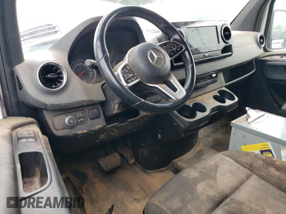 2021 Mercedes-Benz Sprinter Cargo with VIN W1Y4ECHY1MT067009, listed as a Copart auction lot 63750704 with 78,029 mi miles and Salvage Title. Bid and sale history available at carsss.com. Image 8.