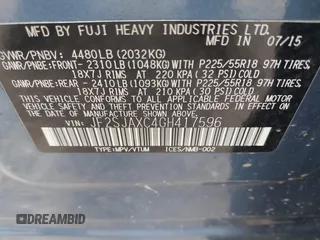 2016 Subaru Forester Touring с VIN JF2SJAXC4GH417596, выставлен на аукционе IAAI как лот 41832344 с пробегом 88 735 миль миль и . История ставок и продаж доступна на DreamBid. Изображение 9.