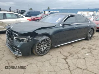 2021 Mercedes-Benz S 580 with VIN W1K6G7GB6MA042104, listed as a Copart auction lot 49778905 with 13,535 mi miles and Salvage Title. Bid and sale history available at DreamBid. Image 1.