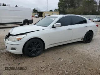 2009 Hyundai Genesis with VIN KMHGC46F19U040419, listed as a Copart auction lot 43872275 with 199,077 mi miles and Salvage Title. Bid and sale history available at carsss.com. Image 1.