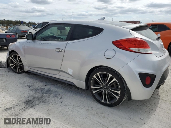 2016 Hyundai Veloster Turbo with VIN KMHTC6AEXGU255318, listed as a Copart auction lot 77101544 with 0 mi miles and Salvage Title. Bid and sale history available at carsss.com. Image 2.
