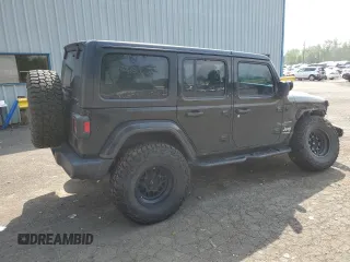 2020 Jeep Wrangler Unlimited Sahara with VIN 1C4HJXEN0LW213643, listed as a Copart auction lot 53343675 with 95,373 mi miles and Salvage title. Bid and sale history available at DreamBid. Image 3.