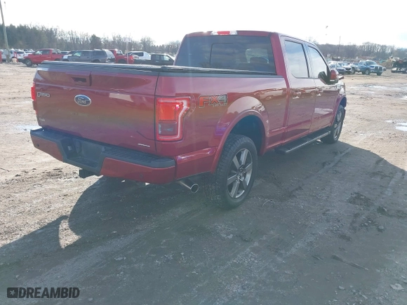 2015 Ford F-150 XLT w/HD Payload Pkg with VIN 1FTFW1EF2FFB76243, listed as a IAAI auction lot 41150866 with 124,478 mi miles. Bid and sale history available at carsss.com. Image 4.