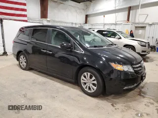 2015 Honda Odyssey EX-L with VIN 5FNRL5H69FB098699, listed as a Copart auction lot 53849785 with 134,800 mi miles and Clean Title. Bid and sale history available at DreamBid. Image 4.