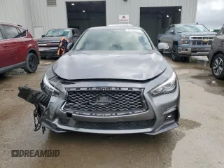 2020 Infiniti Q50 Pure with VIN JN1EV7AP9LM205019, listed as a Copart auction lot 51113905 with 56,243 mi miles and Salvage Title. Bid and sale history available at carsss.com. Image 5.