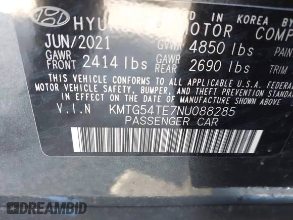 2022 Genesis G70 3.3T z VIN KMTG54TE7NU088285, wystawiony jako IAAI lot #41212753 z przebiegiem 30 024 mil mil oraz . Historia ofert i sprzedaży dostępna na DreamBid. Obrazek 9.