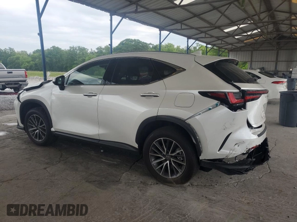 2025 Lexus NX 350 Premium with VIN JTJGGCEZ4S5010715, listed as a Copart auction lot 54897185 with 15,624 mi miles and Salvage title. Bid and sale history available at DreamBid. Image 2.