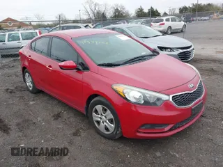 2016 Kia Forte LX with VIN KNAFK4A61G5493891, listed as a IAAI auction lot 41944122 with 100,951 mi miles. Bid and sale history available at carsss.com. Image 1.