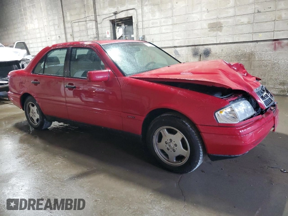 1997 Mercedes-Benz C 230/260/280/320 with VIN WDBHA28E6VF550639, listed as a Copart auction lot 59131195 with 72,722 mi miles and Salvage title. Bid and sale history available at DreamBid. Image 4.