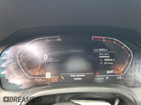 2023 BMW 4 Series 430i xDrive with VIN WBA43AT03PCL32501, listed as a Copart auction lot 49341915 with 18,375 mi miles and Salvage Title. Bid and sale history available at DreamBid. Image 9.