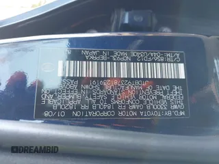 2008 Toyota Yaris with VIN JTDBT923781239191, listed as a IAAI auction lot 42175918 with 155,127 mi miles. Bid and sale history available at carsss.com. Image 9.