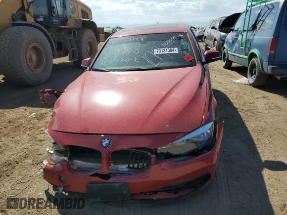 2016 BMW 3 Series 320i xDrive with VIN WBA8E5G55GNU20138, listed as a Copart auction lot 70131384 with 0 mi miles and Clean Title. Bid and sale history available at carsss.com. Image 5.