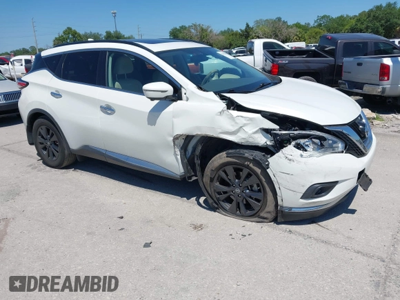 2018 Nissan Murano S z VIN 5N1AZ2MG8JN186092, wystawiony jako IAAI lot #42042539 z przebiegiem 77 017 mil mil oraz . Historia ofert i sprzedaży dostępna na DreamBid. Obrazek 1.
